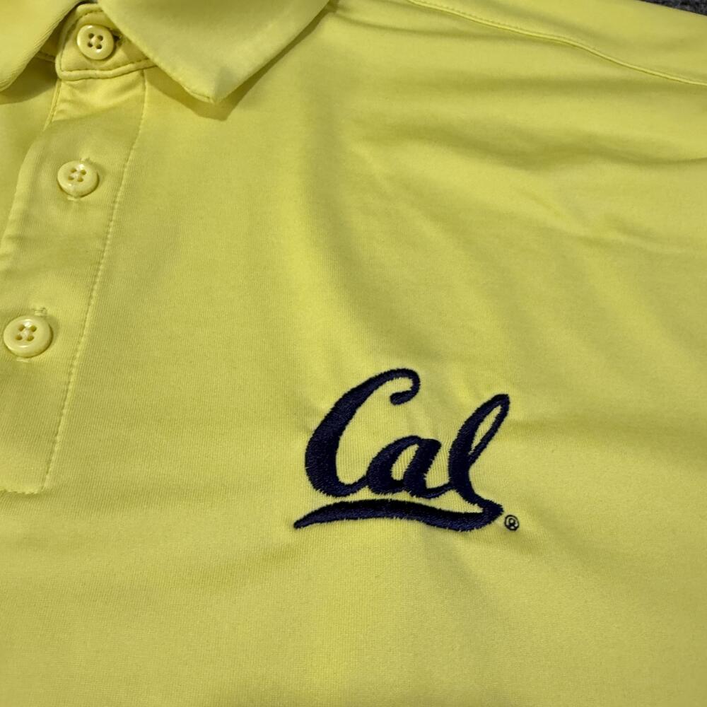 California Golden Bears Polo Shirt Mens Large Yellow NCAA Football Under Armour - Picture 4 of 9